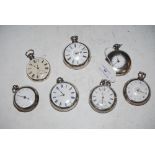 COLLECTION OF SIX ASSORTED 18TH/EARLY 19TH CENTURY SILVER PAIR CASED POCKET WATCHES INCLUDING JN.