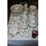 TUNSTALL CREAM AND BALLOON PATTERN TEA AND DINNER SERVICE