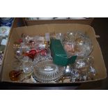 TWO BOXES - ASSORTED CERAMICS INCLUDING CHINESE GINGER JAR, GLASS LUSTRE, LADIES CLIPPERS, ETC.