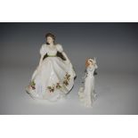 TWO ROYAL DOULTON FIGURE GROUPS COMPRISING THERESA HN3206 AND THINKING OF YOU HN3124
