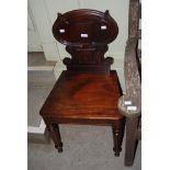 REPRODUCTION MAHOGANY 19TH CENTURY STYLE HALL CHAIR