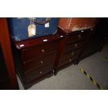 STAG MINSTREL COMPACT WARDROBE TOGETHER WITH A STAG MINSTREL BEDSIDE CHEST OF DRAWERS AND A