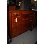 A 19TH CENTURY SCOTTISH STRAIGHT FRONT CHEST OF DRAWERS