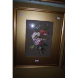 ****WITHDRAWN LOT**** GILT FRAMED STILL LIFE WATERCOLOUR - FLOWERS AND FOLIAGE - BY TERESA HAGG