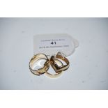 AN 18CT GOLD WEDDING RING AND TWO 9CT GOLD RINGS, GROSS WEIGHT 9.8 GRAMS