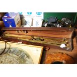 GEORGE III MAHOGANY CASED BRASS PANTOGRAPH BY ADAMS OF LONDON