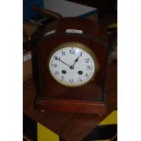 EDWARDIAN MAHOGANY CASED MANTEL CLOCK