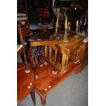 COLLECTION OF ASSORTED OCCASIONAL FURNITURE TO INCLUDE BEECH NEST OF TABLES, SMALL OAK DROP LEAF