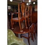 SET OF SIX EARLY 20TH CENTURY HEPPLEWHITE STYLE DINING CHAIRS COMPRISING OF TWO CARVERS AND FOUR