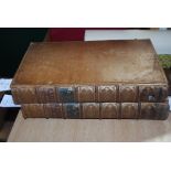 TWO LEATHER BOUND VOLUMES - A NEW HISTORY OF THE HOLY BIBLE BY REVEREND THOMAS STACKHOUSE