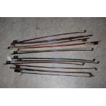 COLLECTION OF ASSORTED VIOLIN BOWS