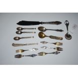 COLLECTION OF ASSORTED SCANDINAVIAN SILVER CUTLERY AND FLATWARE