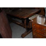 19TH CENTURY OAK REFECTORY TABLE