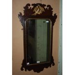 GEORGE III STYLE MAHOGANY FRAMED WALL MIRROR