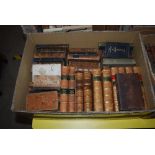 TWO BOXES - LEATHER BOUND BOOKS