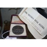 RMS LUSITANIA (GERMAN) MEDAL IN ORIGINAL BOX WITH CERTIFICATE