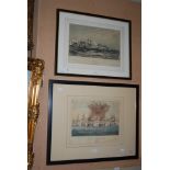 TWO 19TH CENTURY FRAMED PRINTS TITLED 'ST JEAN D'ACRE' AND 'BATTLE OF ST JEAN D'ACRE'
