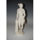****WITHDRAWN LOT**** A 19TH CENTURY PARIAN WARE FIGURE OF A CLASSICAL MAIDEN