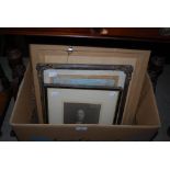 COLLECTION OF ASSORTED GILT FRAMED PORTRAIT PRINTS - FRAMED PRINT OF WISHAW CASTLE, ETC.