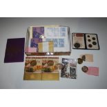 COLLECTION OF ASSORTED COMMEMORATIVE COINS, COMMEMORATIVE MEDALS, ROYAL MINT TWO POUND COINS, THE