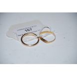 18CT GOLD RING AND 9CT GOLD RING