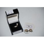 PAIR OF ART DECO STYLE SIMULATED PEARL AND PASTE SET EAR CLIPS, TOGETHER WITH A PAIR OF WHITE
