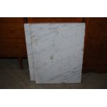 TWO PIECES OF WHITE MARBLE