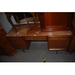 TEAK TWO PIECE BEDROOM SUITE COMPRISING DRESSING TABLE AND FOUR DRAWER DRESSING CHEST