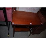 LATE 19TH/EARLY 20TH CENTURY MAHOGANY TURN OVER CARD TABLE WITH SINGLE FRIEZE DRAWER