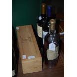 FOUR BOTTLES OF ASSORTED WINE INCLUDING ONE BOTTLE OF CHATEAU MILLE ROSES MARGAUX DATED 2008, ONE