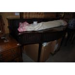 A 20TH CENTURY MAHOGANY DINING ROOM SUITE COMPRISING MAHOGANY DINING TABLE WITH TWO D-ENDS AND