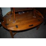 REPRODUCTION WALNUT BUTLERS TRAY ON STAND