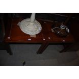 PAIR OF MODERN CHINESE CHERRYWOOD RECTANGULAR SHAPED OCCASIONAL TABLES