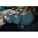 COMPOSITION FIGURE OF A HIPPO BY 4D ART LIMITED, DATED 2010