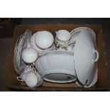 BOX - ASSORTED CERAMICS INCLUDING DINNER WARES AND ASSORTED TEAWARES