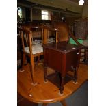 SMALL COLLECTION OF ASSORTED FURNITURE INCLUDING A MAHOGANY SEWING BOX AND CONTENTS, EDWARDIAN