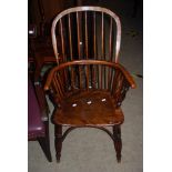 WINDSOR SPAR BACK ELM ARMCHAIR