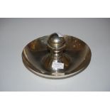 EDINBURGH SILVER DESK STAND WITH CENTRAL INKWELL, COVER AND LINER