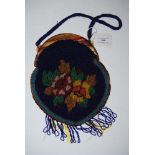 EARLY 20TH CENTURY BEADWORK AND FAUX TORTOISESHELL EVENING BAG