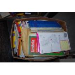 LARGE BOX - ASSORTED ORDINANCE SURVEY MAPS, MICHELIN TRAVEL MAPS, ETC.