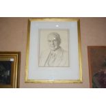 FRANCIS DODD - CHARCOAL DRAWING - SKETCH PORTRAIT OF ERNEST DEVENY, SIGNED AND INSCRIBED
