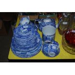 COLLECTION OF COPELAND SPODE ITALIAN BLUE PRINTED TABLE WARE