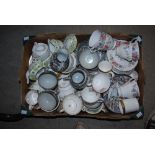 BOX - ASSORTED VINTAGE TEA WARE