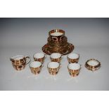 ROYAL CROWN DERBY IMARI PATTERN SIX PIECE TEA SET COMPRISING SIX CUPS, SIX SAUCERS, SIX SIDE PLATES,