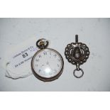 CONTINENTAL SILVER FOB WATCH AND FOB WATCH KEY