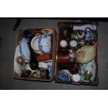 TWO BOXES - ASSORTED CERAMICS AND GLASSWARE