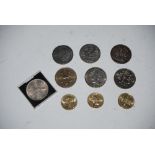 SMALL COLLECTION OF ASSORTED COINAGE INCLUDING VICTORIAN CROWN, TWO POUND COINS, ETC.