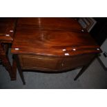 EARLY 20TH CENTURY MAHOGANY SERPENTINE WASH STAND