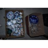TWO BOXES - ASSORTED CERAMICS AND GLASSWARE