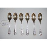 SET OF SIX SHEFFIELD SILVER COFFEE SPOONS